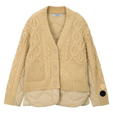 JUCY JUDY 女款J針織拼接寬鬆版開襟衫 JYJP720A