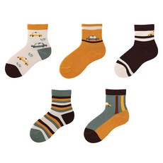 Ppumppum Socks 男童叭叭汽車中筒襪 E40 5雙組