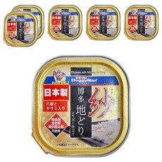 DoggyMan 多格漫 全犬種 紗餐盒, 日本博多放牧雞 + 6種穀物雞胸肉, 100g, 6罐
