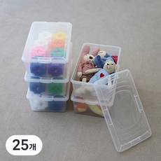 아이리스 국내 제조 다용도 심플 리빙박스 OCA, 투명, S, 25개