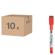 PILOT 百樂 極細白板筆 WMBS-15EF 紅色 附板擦, 10支