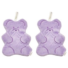 小熊軟糖擦手巾, 珊瑚絨, 長22.5cm/寬17.5cm, 1條, 2條