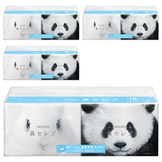 nepia 王子 鼻貴族袖珍包面紙, 三重成分配方, 高吸水性, 強韌密實, 療癒包裝設計, 4袋, 16包