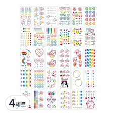 cinnamon girl 兒童彩色紋身貼紙 30入組, 4組, N款