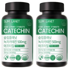 슬림플래닛 녹차카테킨 500mg 애프터밀, 180정, 2개