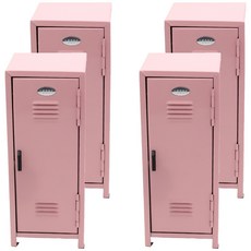 아트조이 탁상용 철제 미니 캐비닛, 핑크, 4개