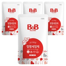 비앤비 거품형 젖병세정제 리필, 400ml, 4개