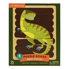 mudpuppy 排排拼圖棒 威武恐龍 Set, 24片, 1組