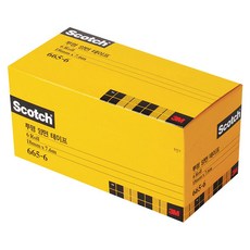 3M Scotch 雙面膠帶補充包 665-6 (補充包6捲) - 18mm x 7.6m, 透明, 1盒