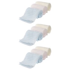 코코스토리 까실 샤워타올, 스카이 블루 + 페일 핑크 + 아이보리, 3개입, 3세트