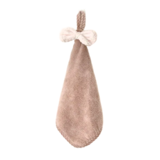 蝴蝶結擦手巾 法式蝴蝶結 柔軟珊瑚絨材質 吸水安心不掉毛, 奶茶燕麥, 1組