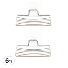 제이라이프 씨즈 스틸 비누 받침대, 실버, 6개