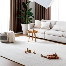 Ddasaroom TPU施工地墊 23mm, 側邊, 白色大理石, 4個