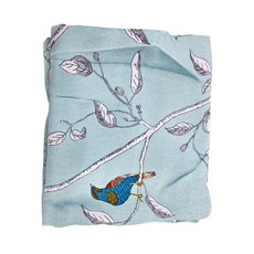 小銅板 遮光窗簾 田園小鳥 2入組, 天藍色