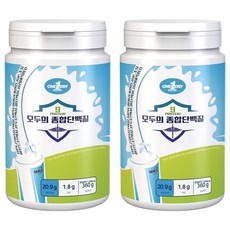 원데이뉴트리션 모두의 종합 단백질 쉐이크 9종 동물성 식물성 복합 프로틴 파우더, 360g, 2개