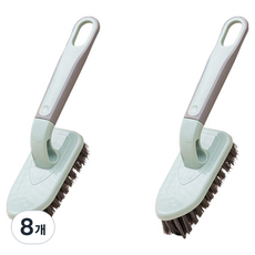 블럭마트 V자형 틈새 화장실 욕실 타일 청소솔, 그린, 8개