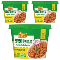 MONGGO FOODS INC. Byulmi Pocha杯裝奶油辣炒年糕, 140g, 3入