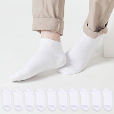 NO DESIGN 男款素色踝襪組 10雙