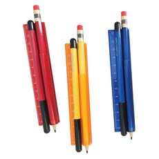 MAGIC HOUSE-KOREA 口袋直尺全自動鉛筆 + 全自動鉛筆芯3件組, 0.7mm, 1套