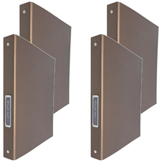 Sunny 三瑩文具 SHINE 珠光系列 LIFE STYLE 4孔夾 A4 264 x 322 x 40mm, 咖色, 4個