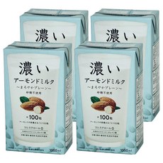 筑波乳業 杏仁飲 香醇原味 無糖, 4個, 1L