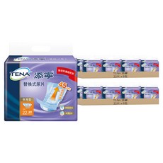 TENA 添寧 透氣乾爽夜用尿片 成人尿布, 50 x 24cm, 22片, 12包