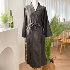 Humming Holmes 男女通用華夫格淋浴浴袍 XXXL, 灰色, 1個