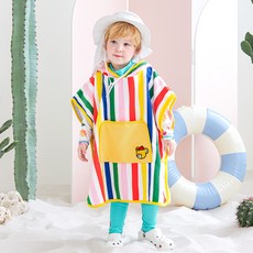 WALTONKIDS 兒童款彩虹沙灘袍