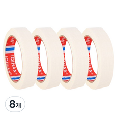 DADA 紙質設計紙膠帶 30mm x 15m, 白色, 8個