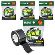 스코라 절연 자기융착 실리콘 테이프 25mm x 3m, 4개