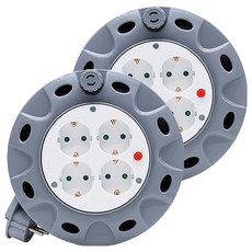 LUGBOX 圓形一般超薄型多功能捲線器 4孔 LUG-KXGB-5B-1.0, 2個