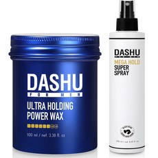 DASHU 男士超強定型持久造型髮蠟 100ml+Mega Hold定型頭髮噴霧 250ml, 1組