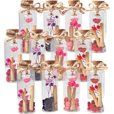 2Youngdesign 香氛花朵玻璃瓶信, 隨機出貨, 12個