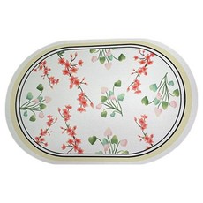 Witherhome 清新花朵蓬鬆地墊, 紅色, 1個