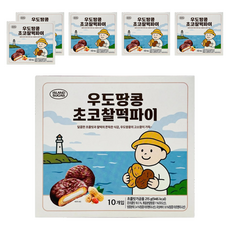 청우식품 우도땅콩 초코찰떡파이 10개입, 215g, 6개