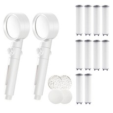 deHUb On-Off沉澱物過濾蓮蓬頭+濾芯組, 2組, 混色