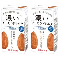 TSUKUBA 筑波乳業 香醇原味杏仁飲 無糖, 2個, 125ml