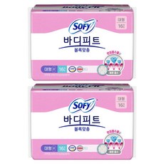 바디피트 볼록맞춤 생리대 날개형, 대형, 16개입, 2개