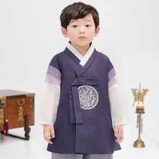 金銅男童紫鳳凰韓服套裝AM120+福袋