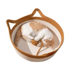 ARYKO 貓咪抓板繩球籃子屋, 混合色, 1個