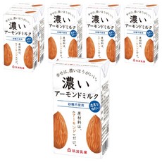 TSUKUBA 筑波乳業 香醇原味杏仁飲 無糖, 6個, 125ml