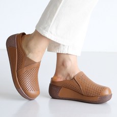 dangolunni 女款牛皮鏤空增高輕量舒適厚底Jupiter拖鞋 5cm