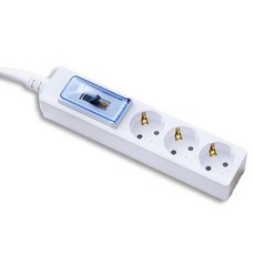 Elephantap 自動滅火高功率3孔延長線, 1個, 1.5m