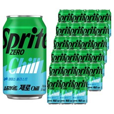 스프라이트 제로 Chill 사이다, 350ml, 24개