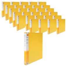 Heemang 透明文件夾 20頁, 黃色, 30個