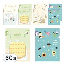 PENPIA 1000小學線圈筆記本圖畫日記雙面, 60個, 隨機出貨