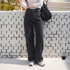 SUBI.JEANS 女款長版闊腿牛仔褲