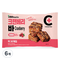 加油蔓越莓棒麥片棒 迷你, 300g, 6個