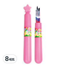 YOUNG ART Hanarum美術用毛筆組, 粉色, 8組