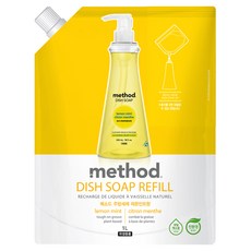 메소드 주방세제 레몬민트향 리필, 1L, 1개